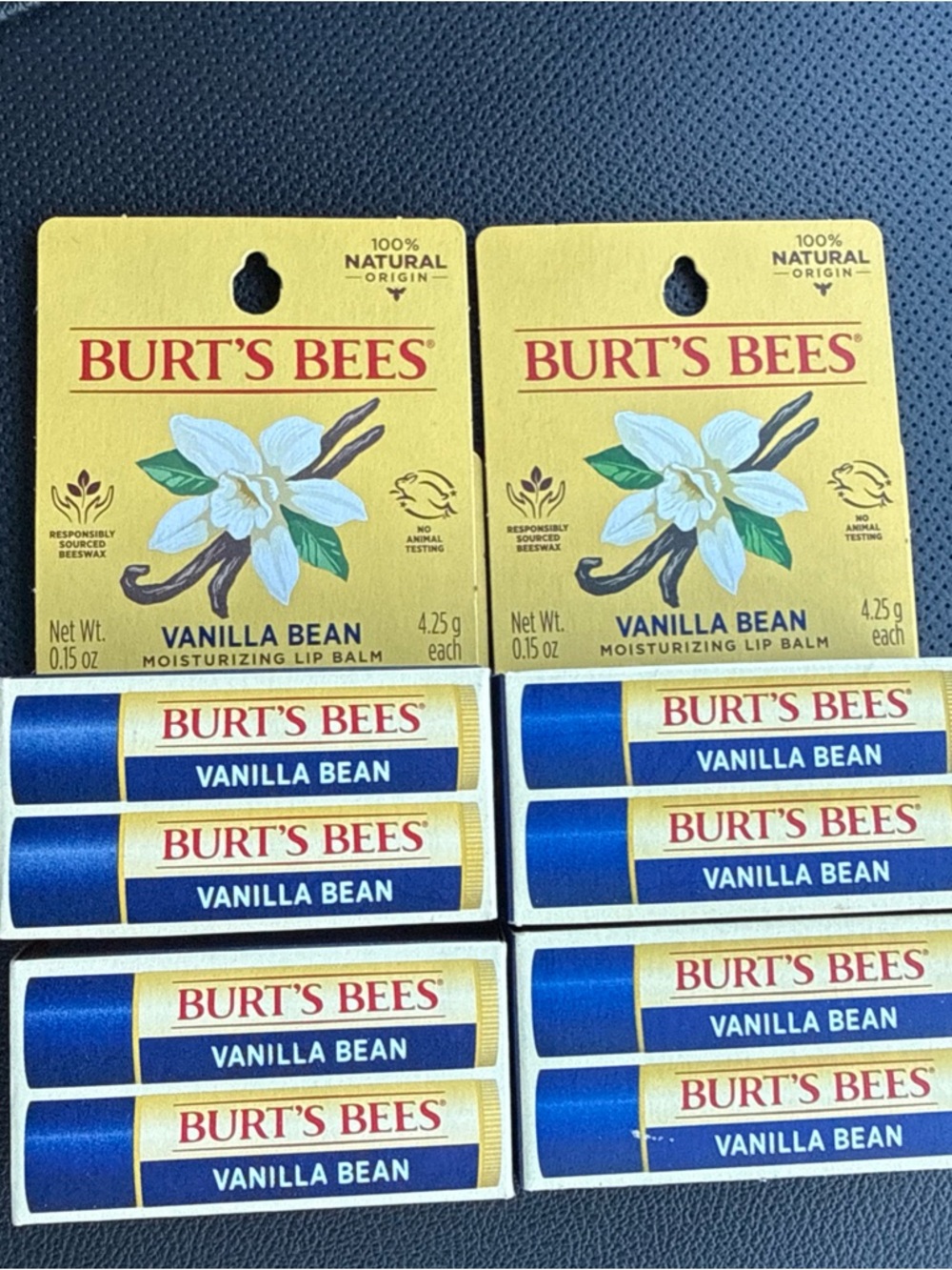Burt's Bees Vanilla Bean Moisturizing Lip Balm Twin Pack 8 x 0.15 oz